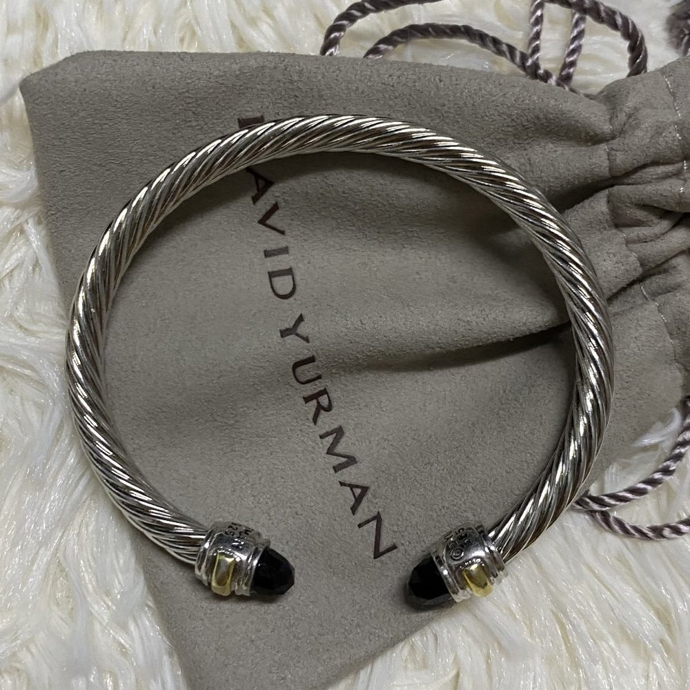 David Yurman Silver and Black Bracelet